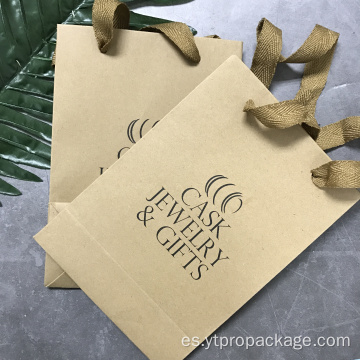 Bolsa de ropa de paquete kraft de compras con logotipo personalizado